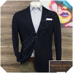 THOMAS DEAN Mens Blazer Sport Coat Casual Jacket Size 40R‎ Jersey Cotton Suit